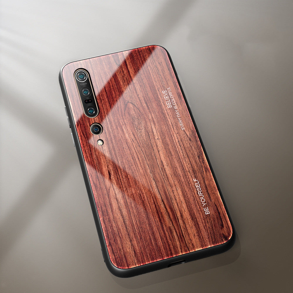 Wood grain glass phone case Wood grain glass phone case